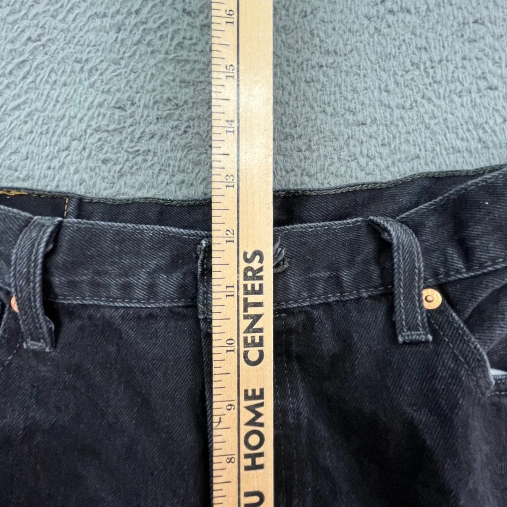 Levi's 501 Black Wash‎ Button Fly Denim Jeans Men's W36 L30 Straight Leg